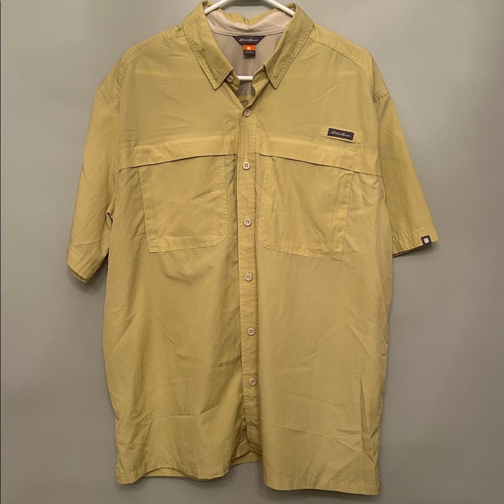 Eddie Bauer Men's Short Sleeve Button Down Shirt, Size XL